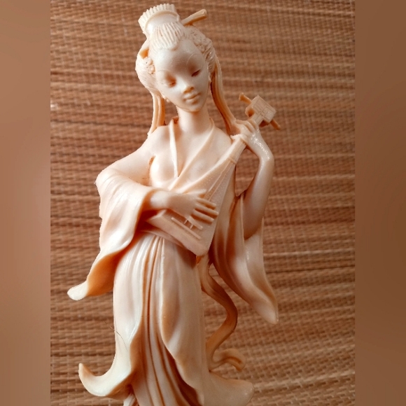 Depose Italy Asian musician figurine resin art sculpture vintage VTG decor - Picture 4 of 4